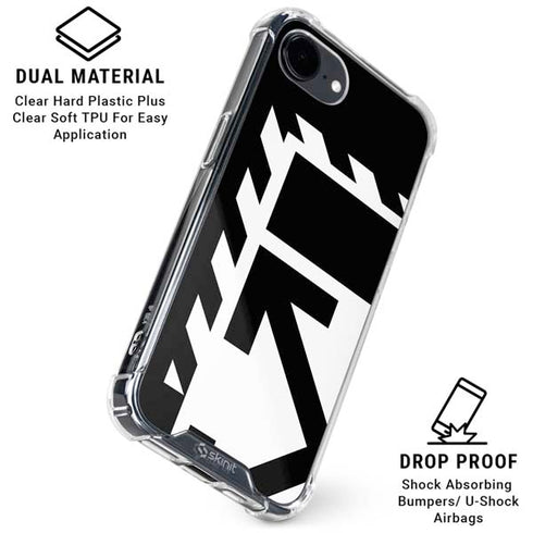 Black and White Geometric Shapes iPhone 16e Clear Case